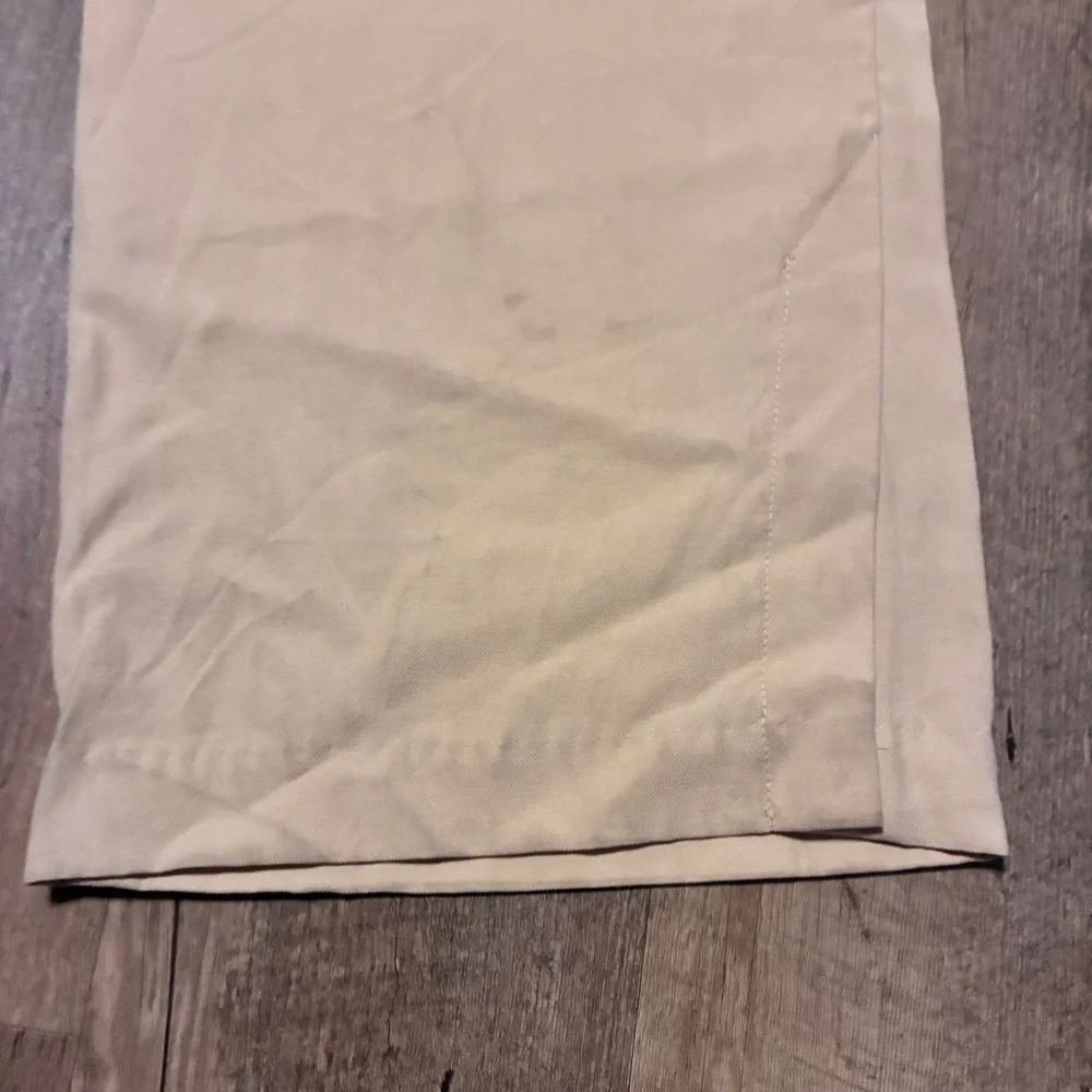 H&M Beige Straight-Cut Wide Leg Trousers